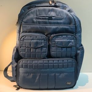 Lug Puddle Jumper bag - Tons of pockets - 2 water bottle holders - COLOR: Blue